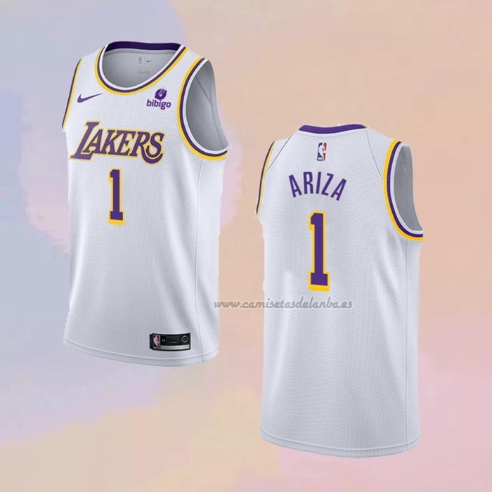 Camiseta Los Angeles Lakers Trevor Ariza NO 1 Association 2021-22 Blanco